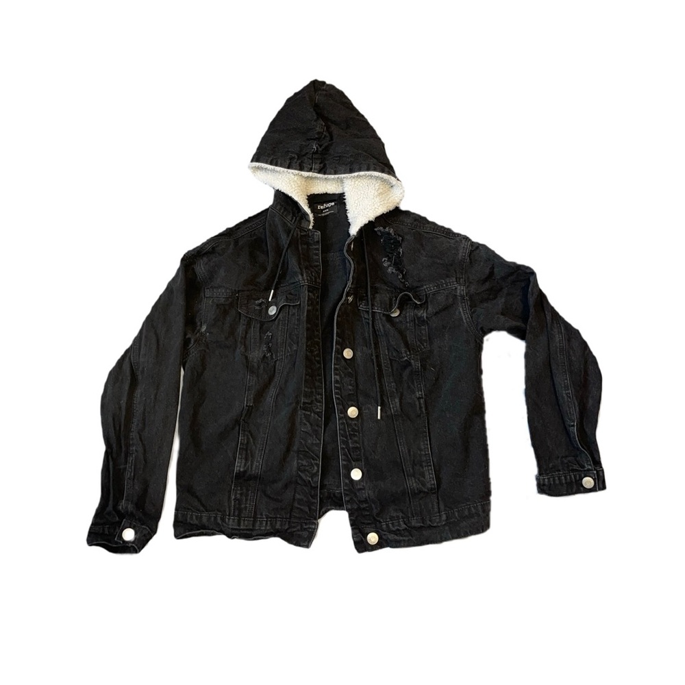 Women’s Refuge Ripped Sherpa Lined Jean Jacket